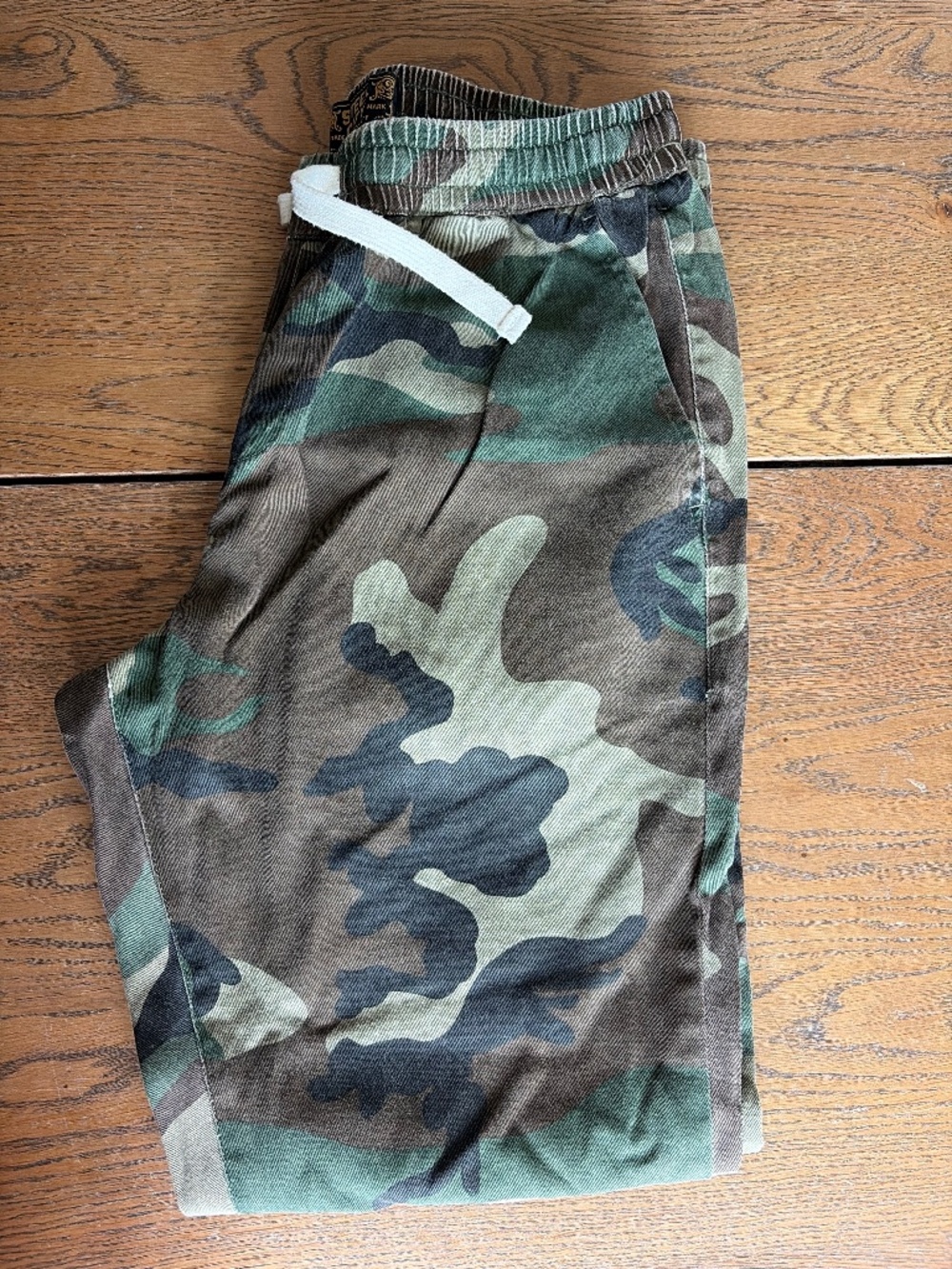 Steel City Brand Camo Easy Pants Men's Size Small S Elastic Waist Canvas Chino